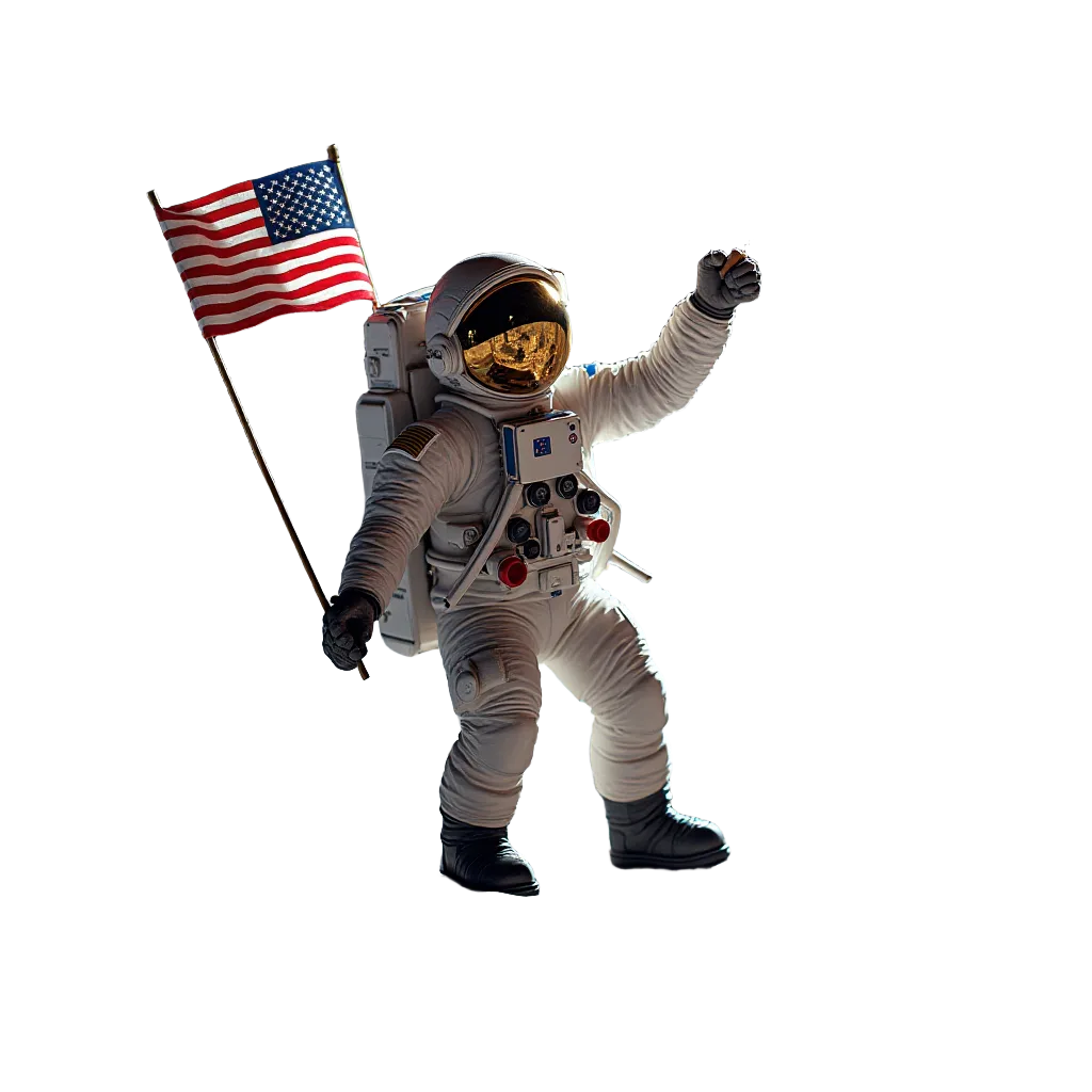 Astronaut with American Flag